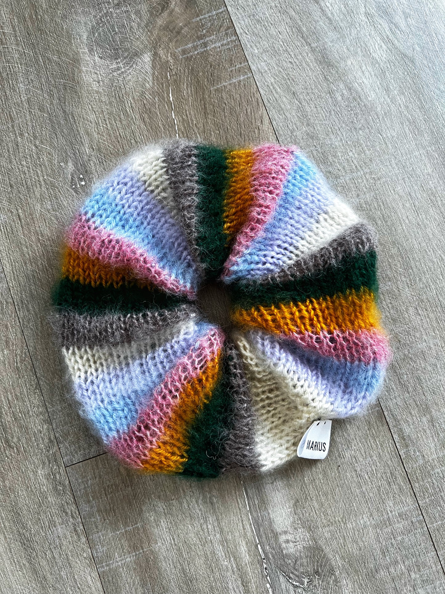 Big Choukus - Chouchou cheveux en tricot multicolore