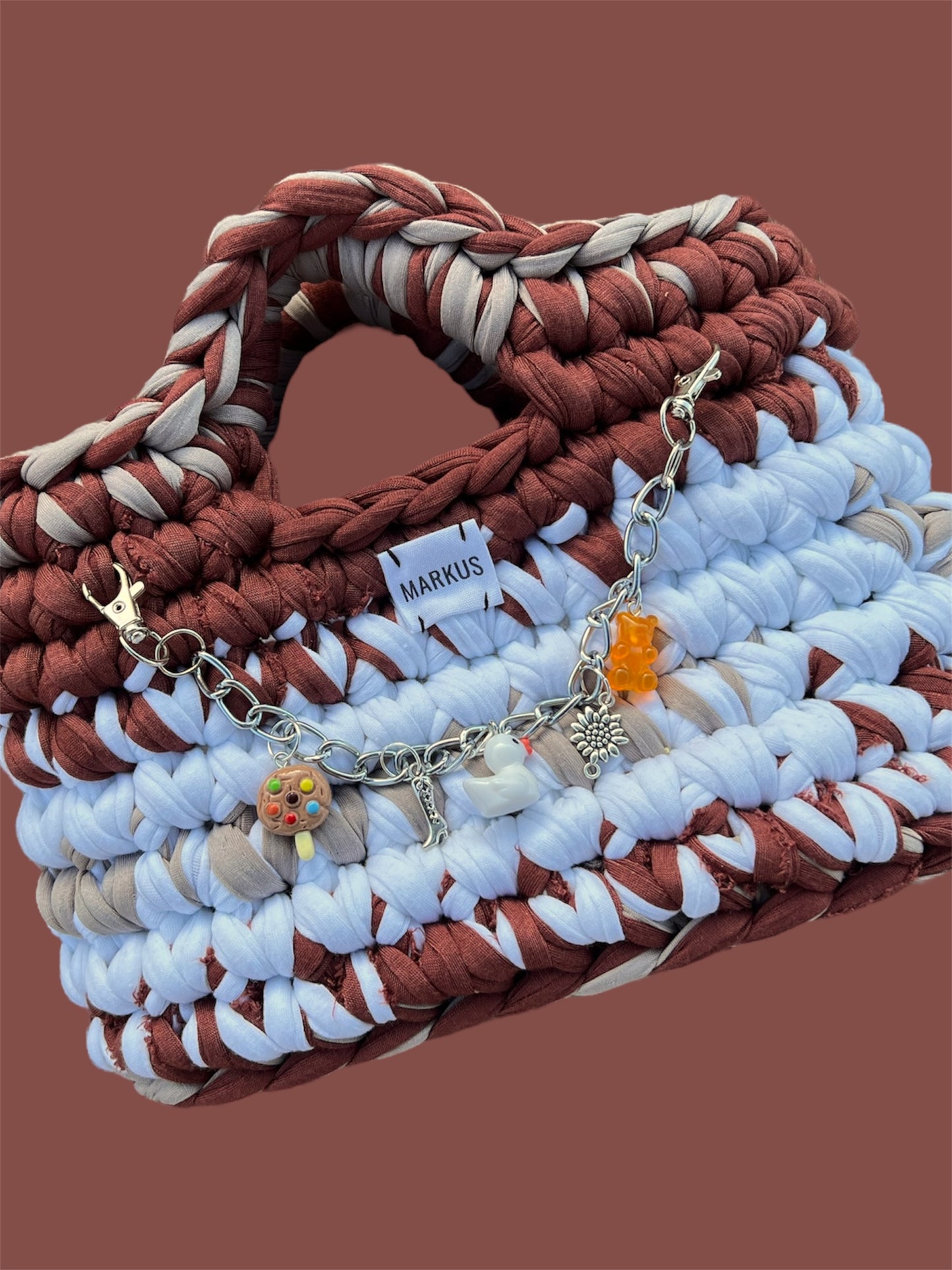 Charmus - Charms/Bijoux pour sac à main tendance chic marron