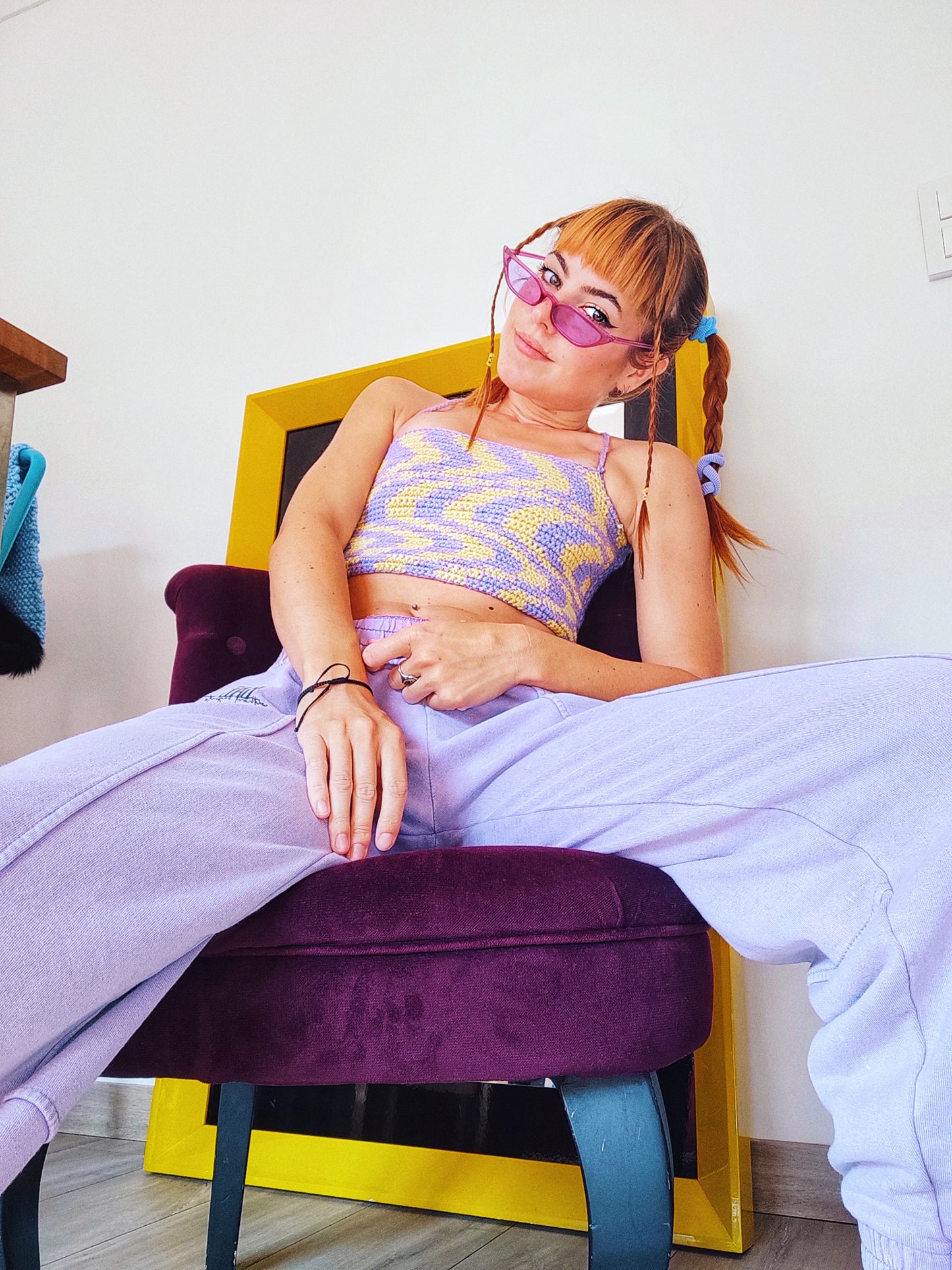 Crop top dos nu lacet tendance au crochet femme