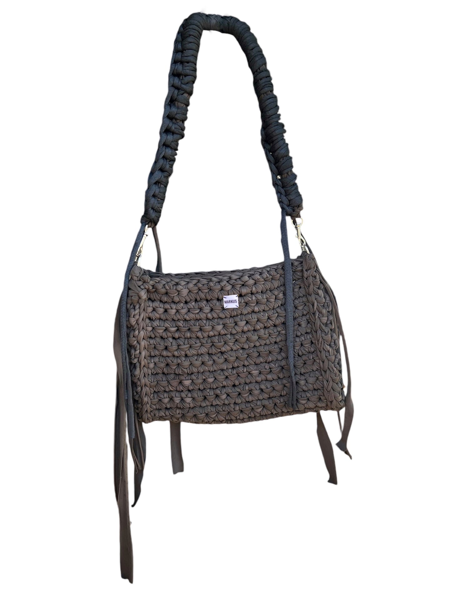 Workus - Sac bandoulière en crochet avec mousqueton