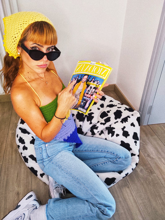 Crop-top-tendance-femme-au-crochet-fait-main-vert-jaune-violet