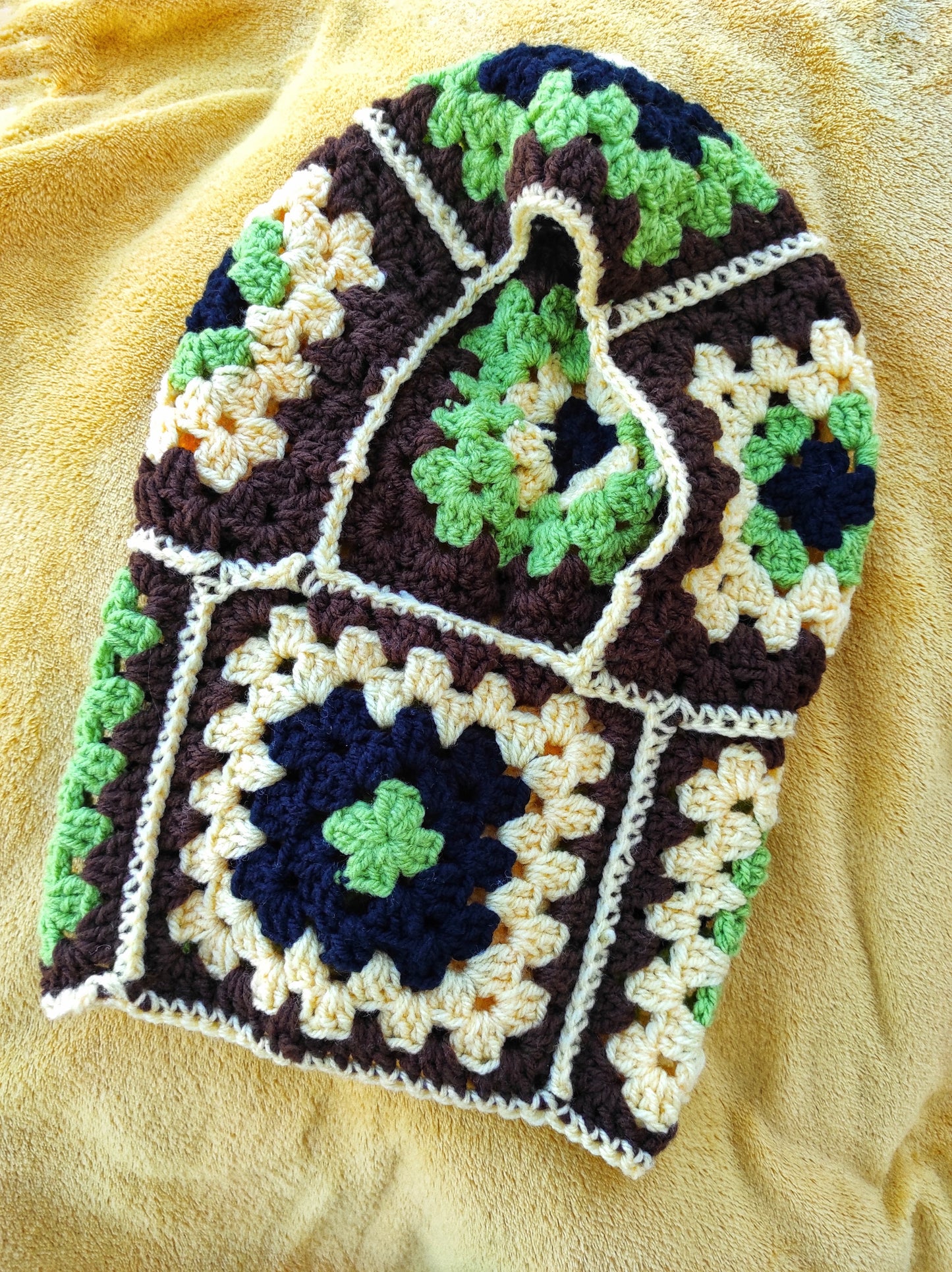 Balaclava/cagoule tendance granny squares crochet femme/homme