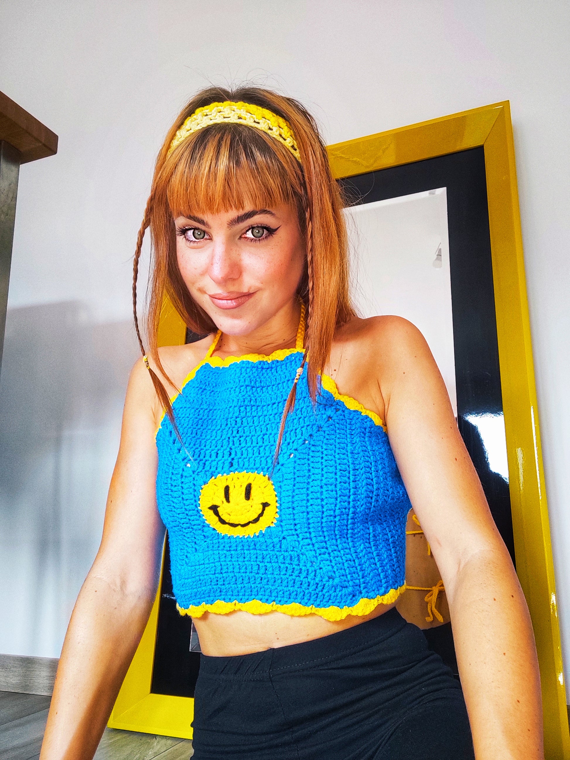 Bandeau cheveux ajouré crocheté femme fabriqué en France
