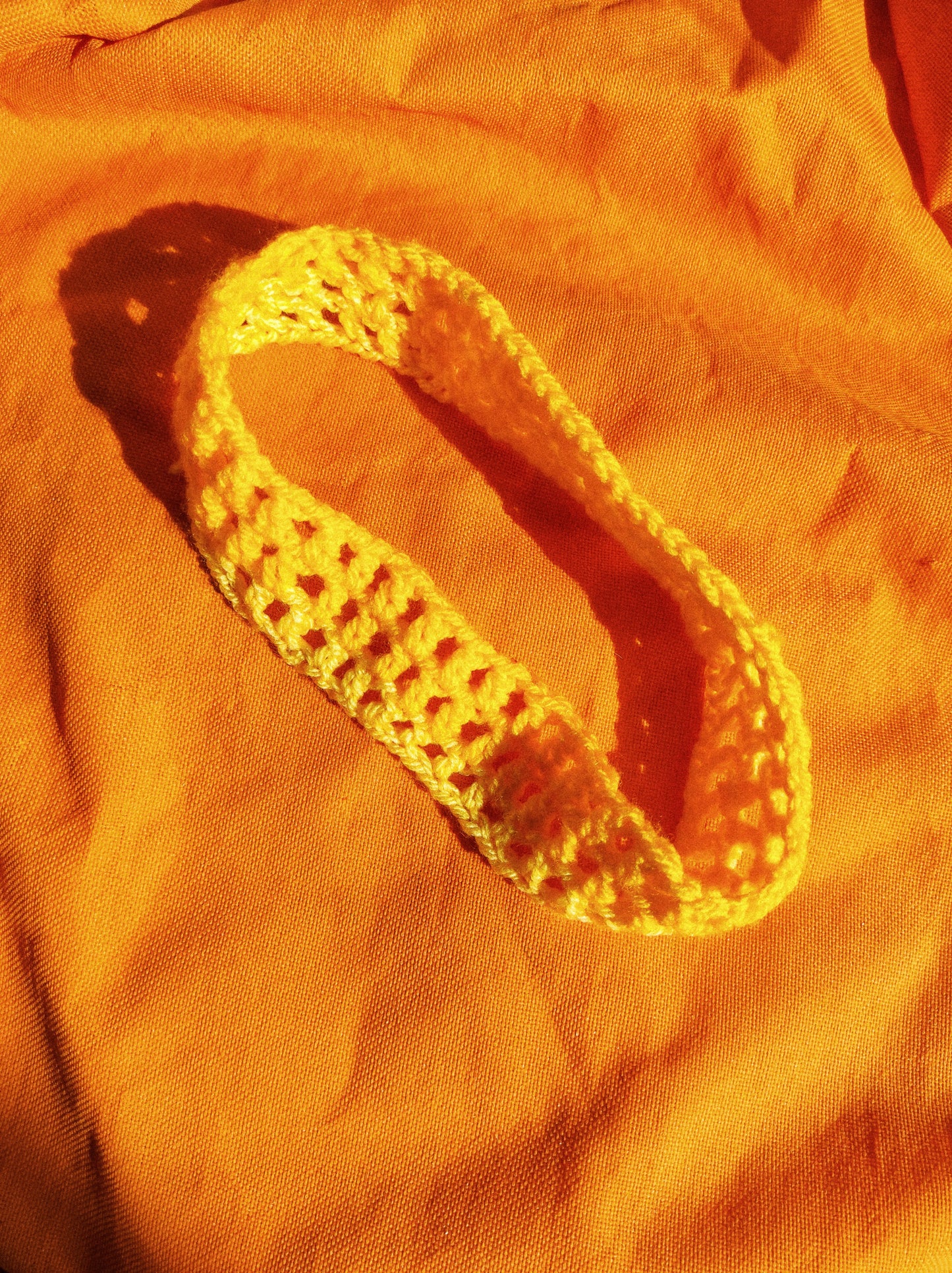 Bandeau cheveux ajouré crocheté femme fait main
