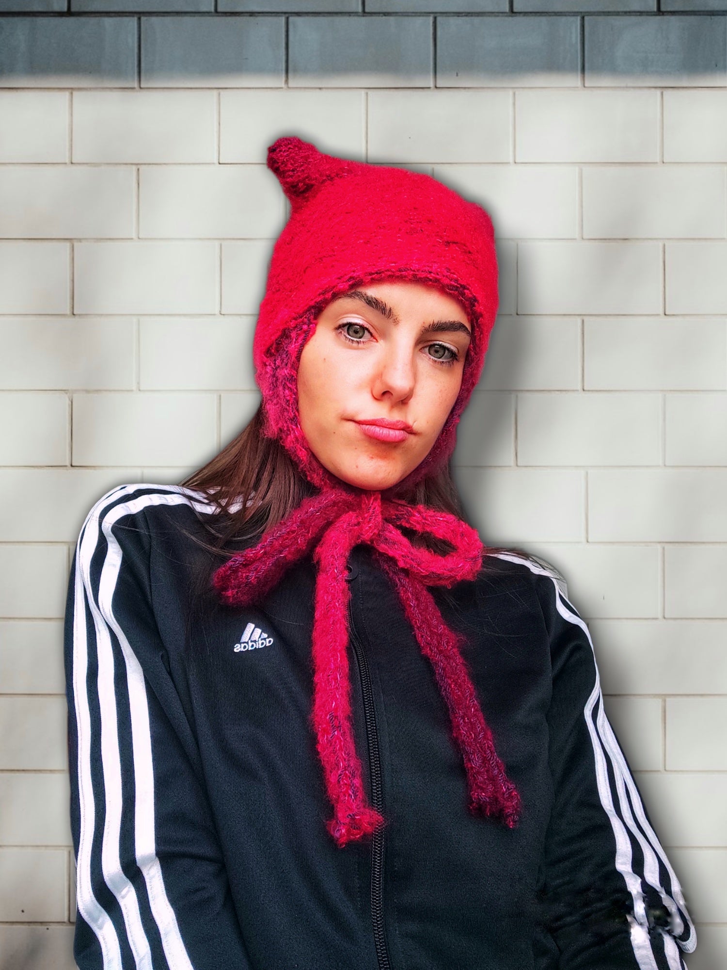 Chaperonus - Bonnet oreilles de chat en tricot mohair tendance