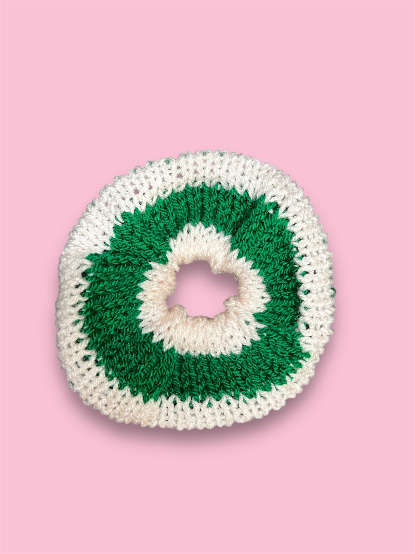 Choukus - Accessoire cheveux chouchou tricot tendance rose vert
