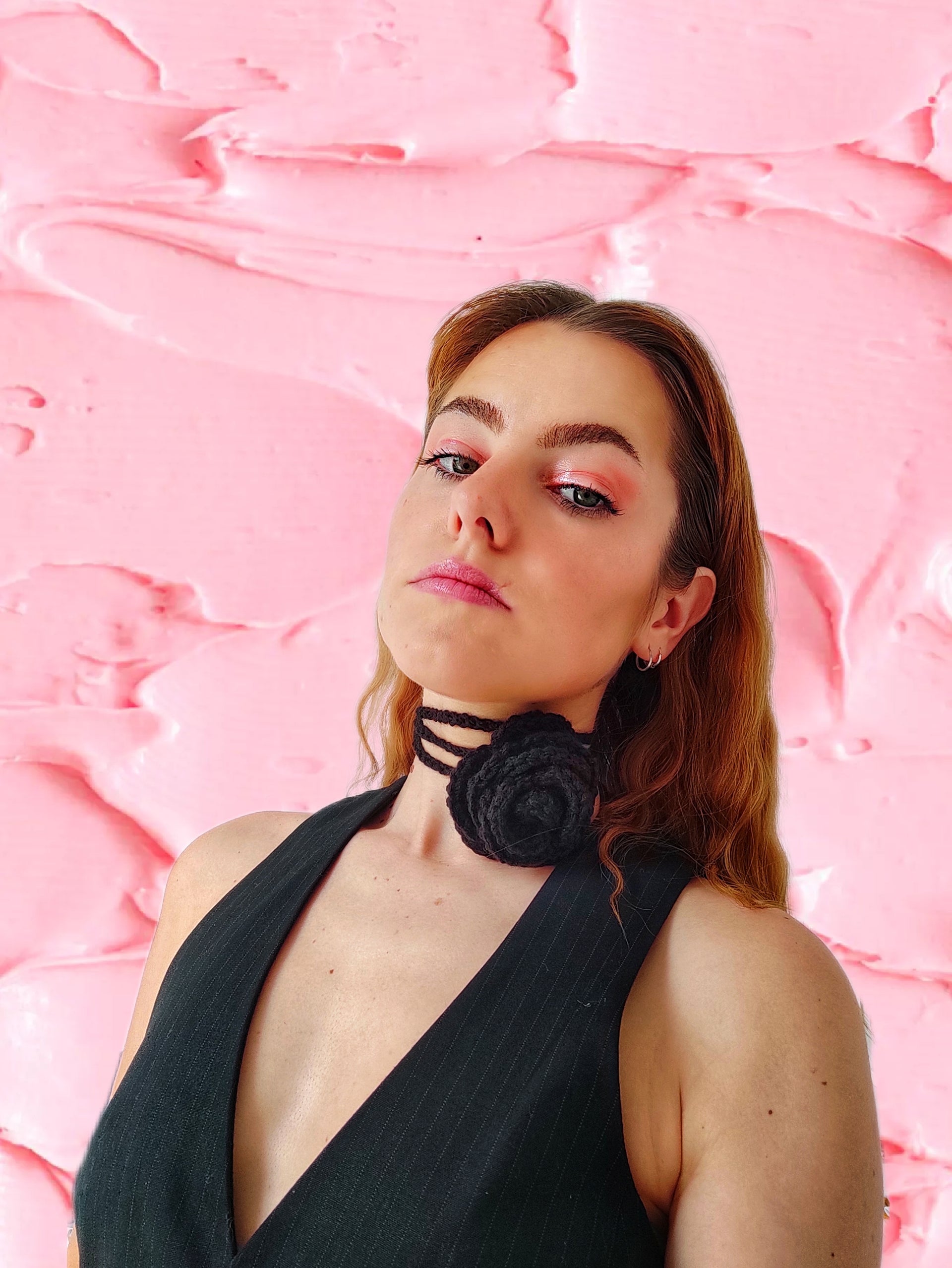 Collier au crochet tendance femme fait main