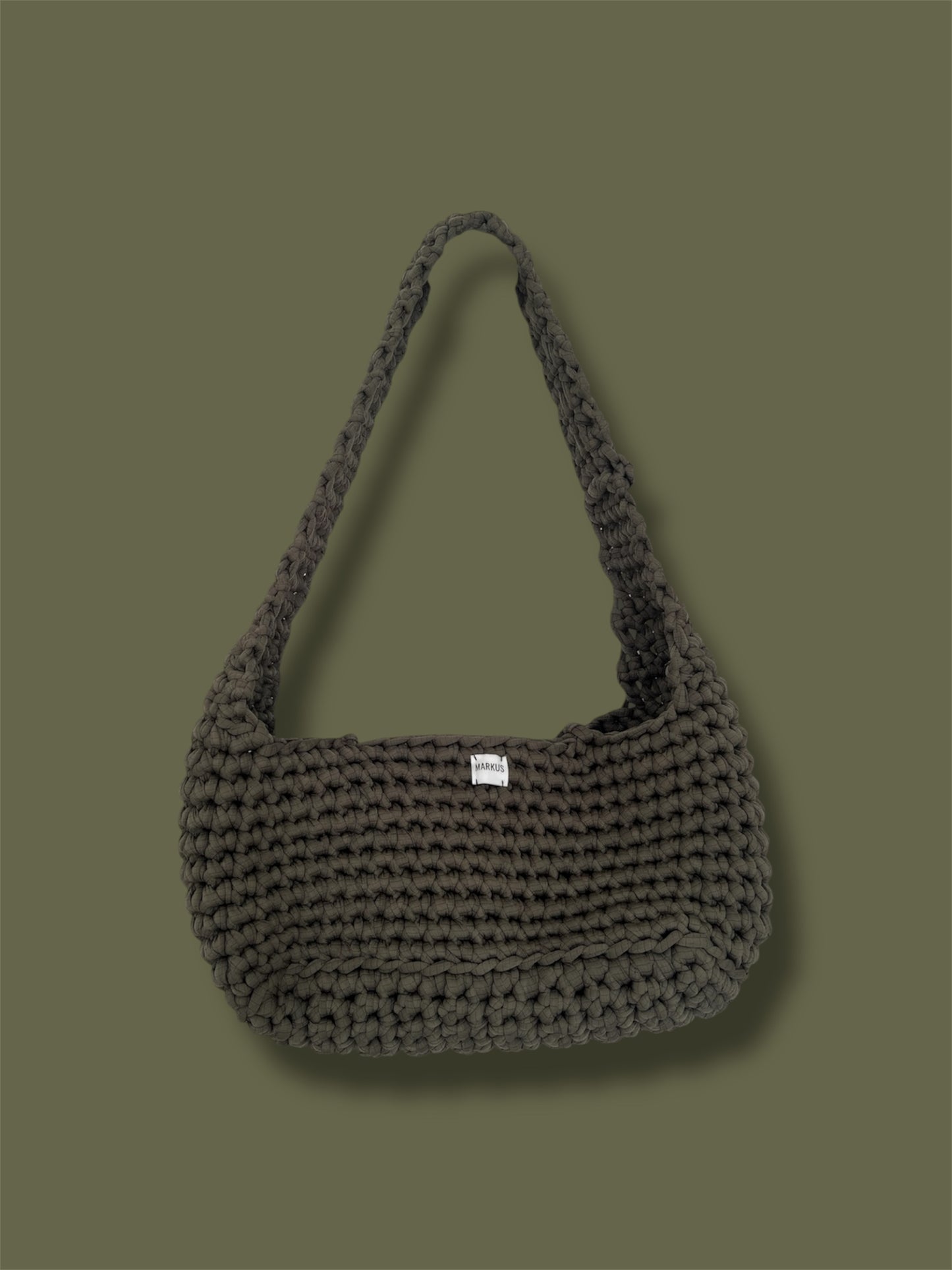 Hombrus - Sac bandoulière en crochet, unisexe et fait main en fils T-shirt recyclés