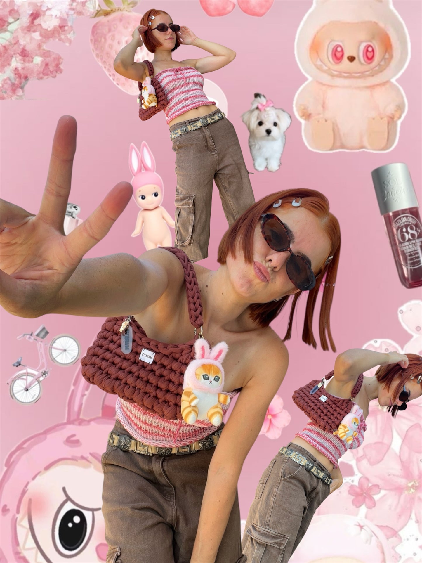 Kawaiinus Bag - Mini sac à main style Kawaii avec charms