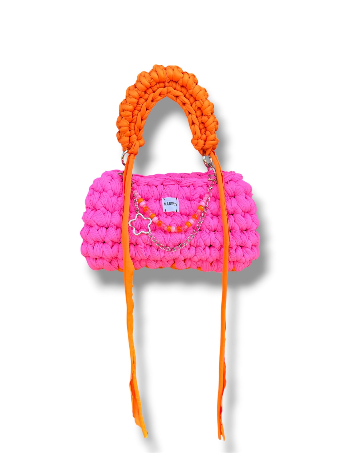 Kokonus - Sac à main crocheté en fil T-shirt recyclé | Sac bandoulière original fait main