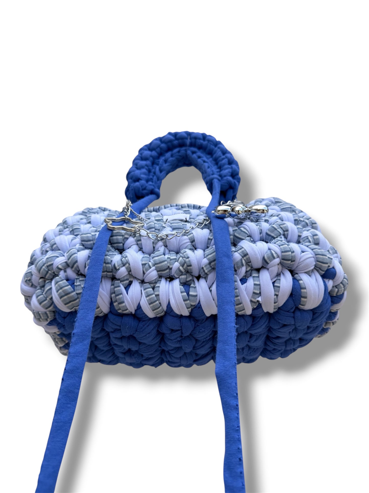 Kokonus - Sac à main crocheté en fil T-shirt recyclé | Sac bandoulière original fait main