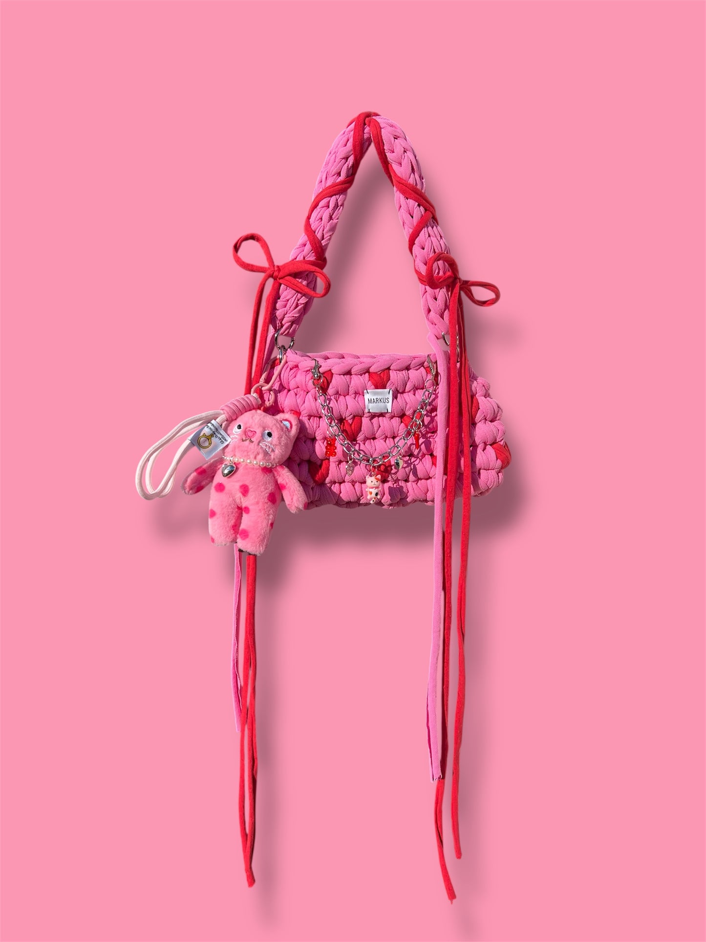 Kawaiinus Bag – Mini sac à main rose st valentin crocheté à la main tendance