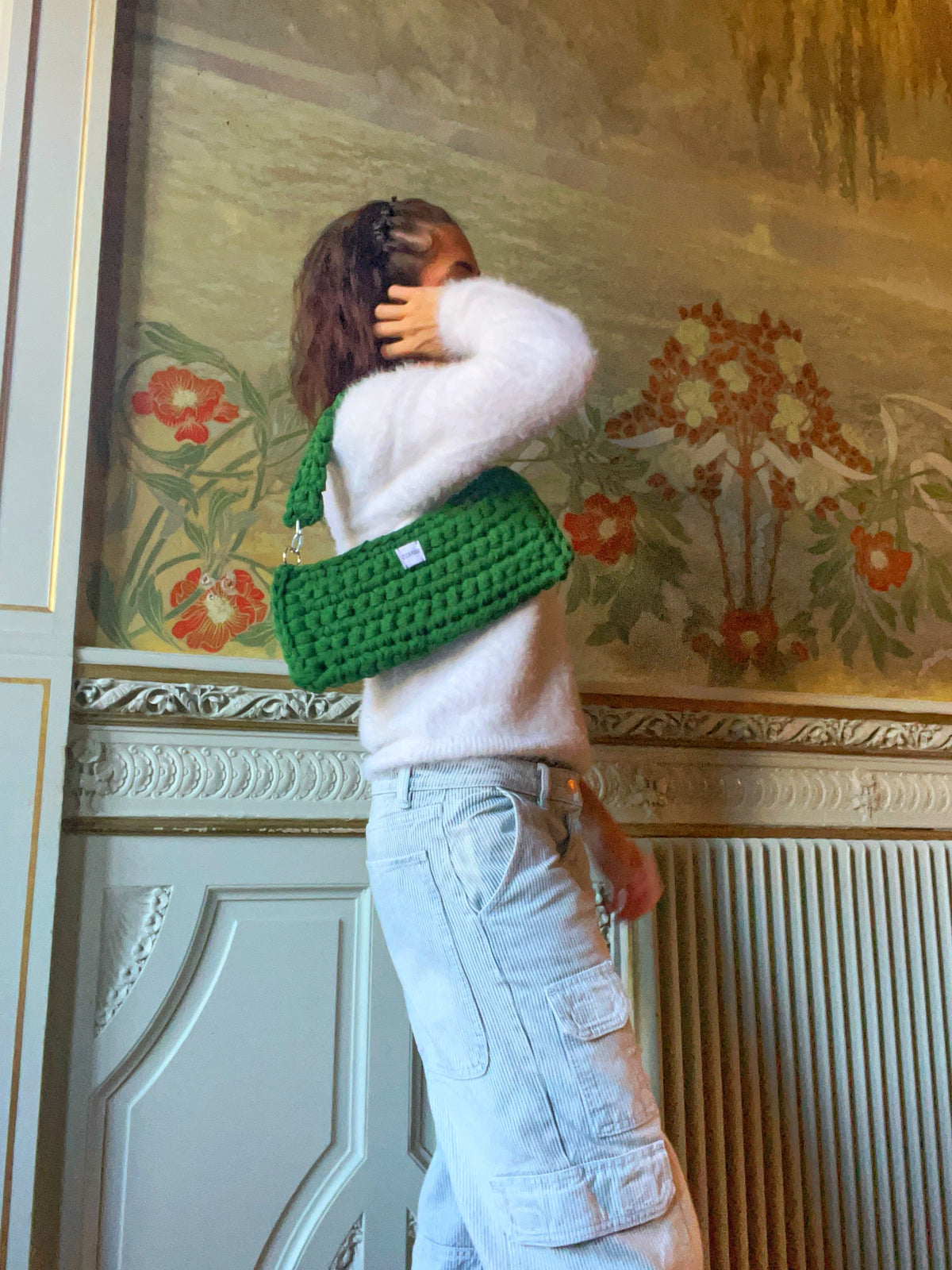 Pochettus – Sac crochet 2en1 fait main en fils t-shirt recyclés.