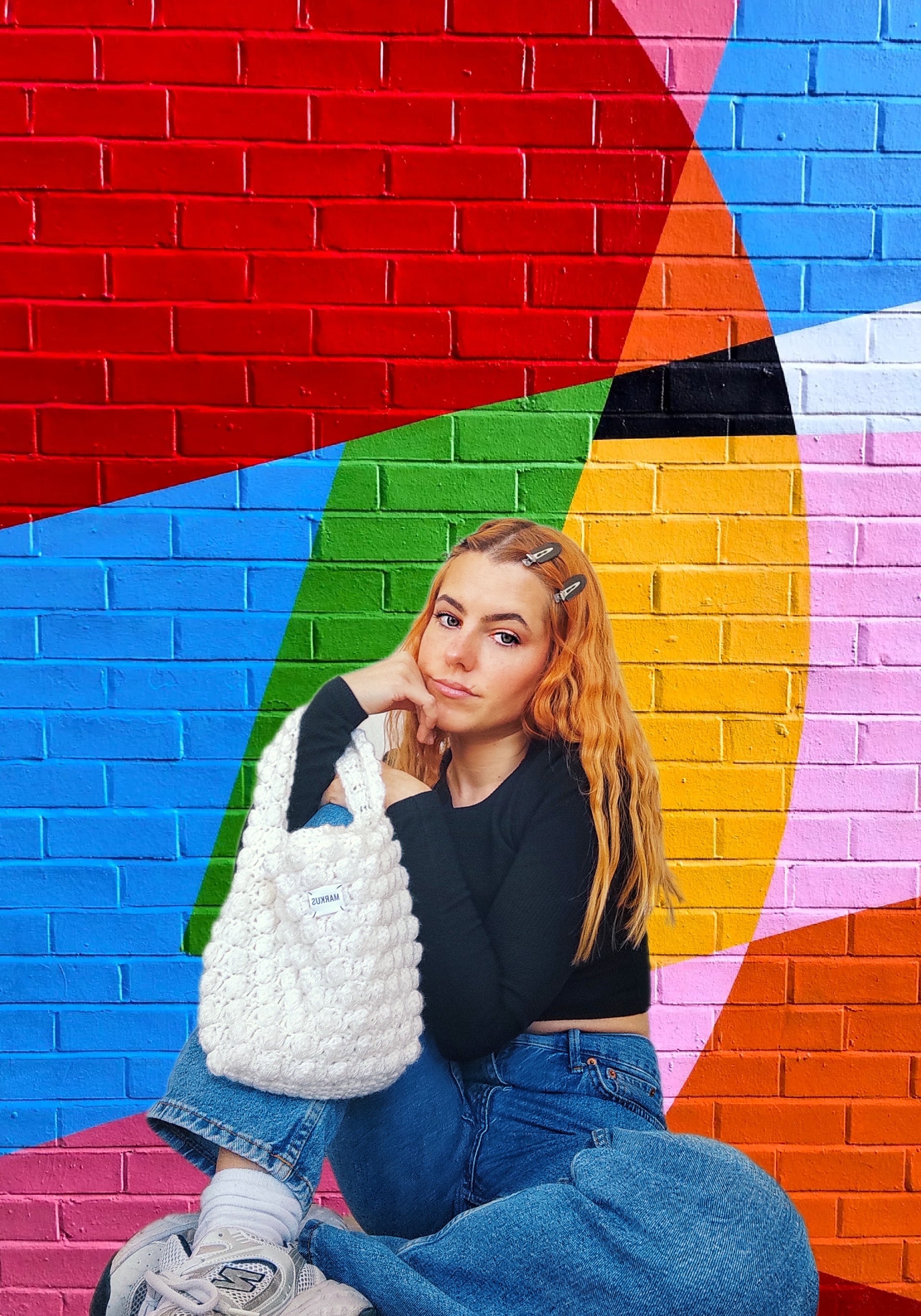 Sac à main au crochet effet matelassé COS blanc femme