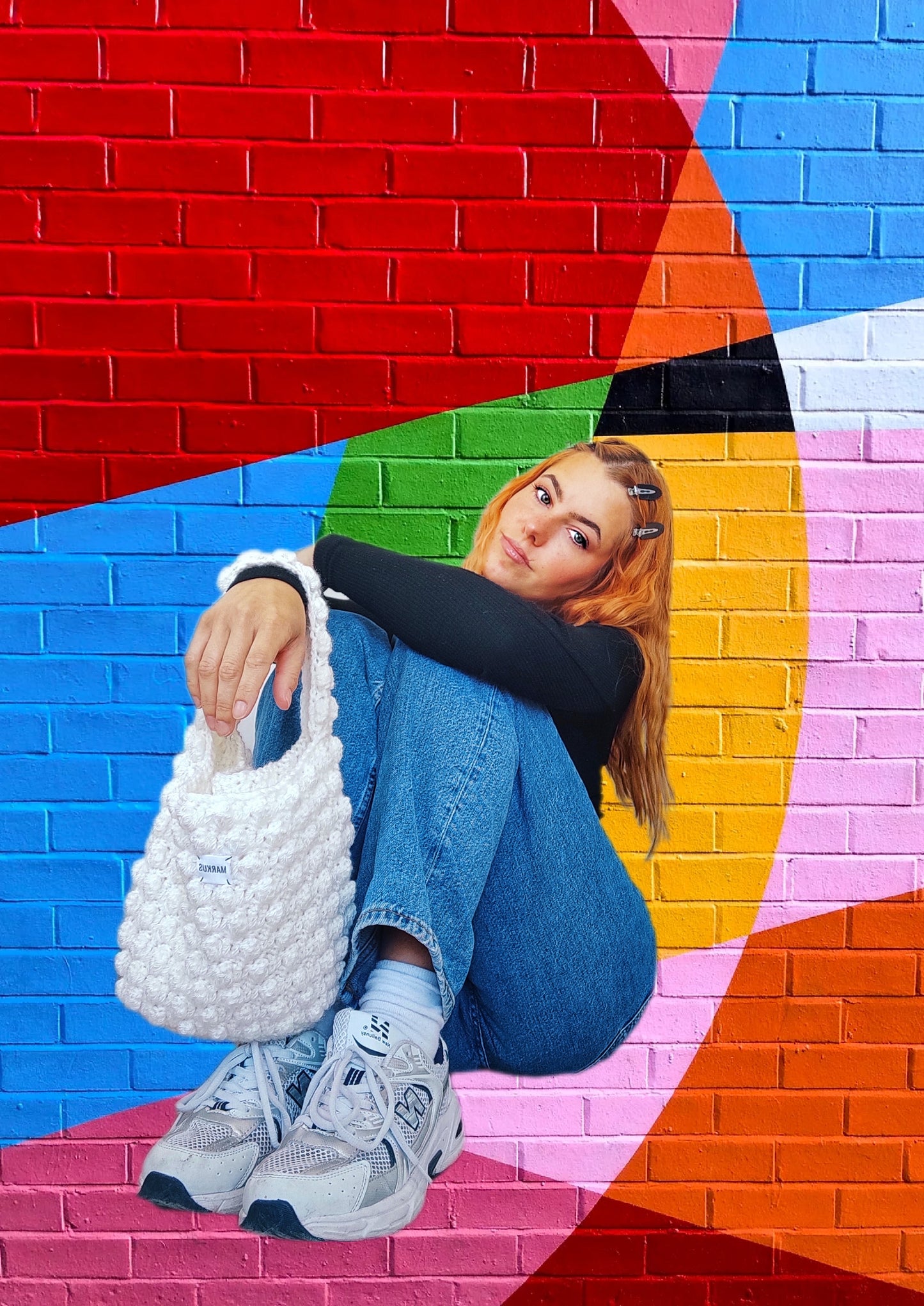Sac à main crocheté effet matelassé femme