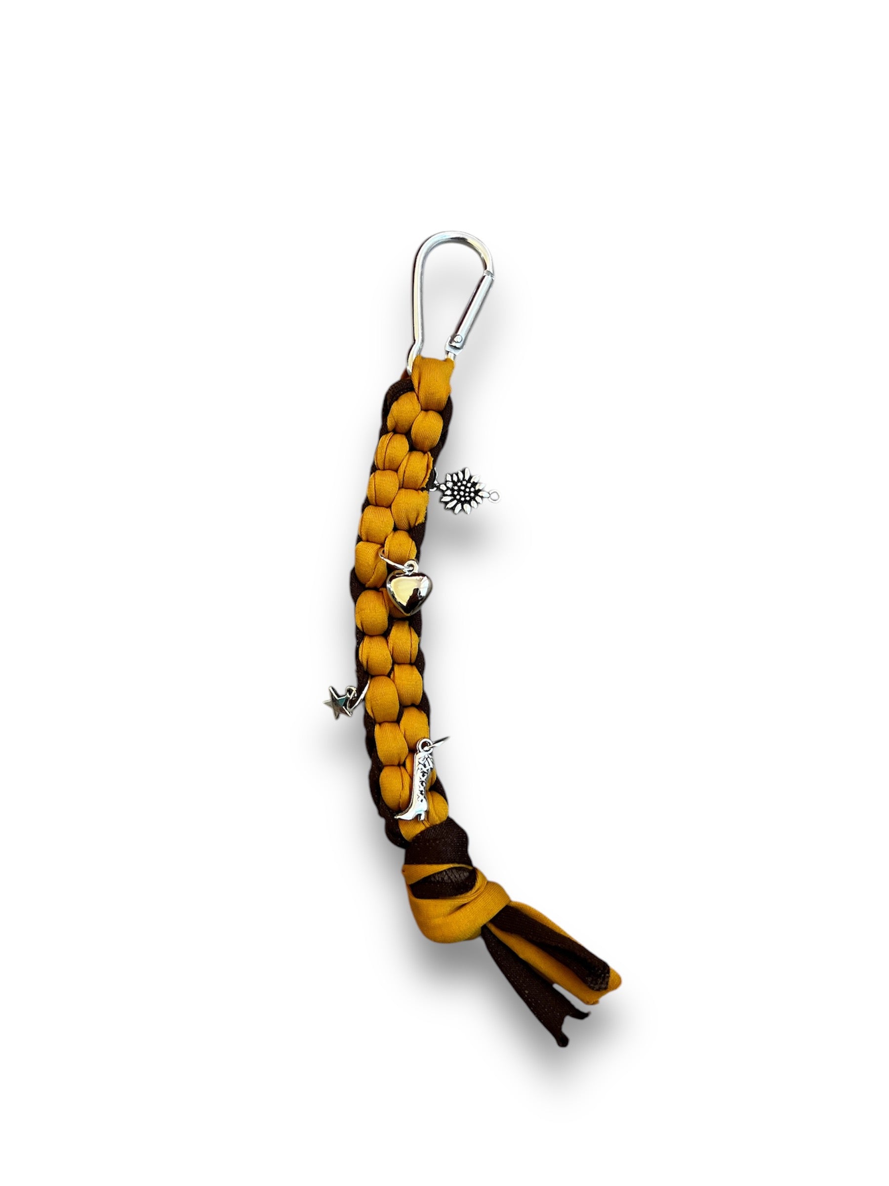 Scoubidus - Porte clés scoubidou en fils t-shirt recyclés