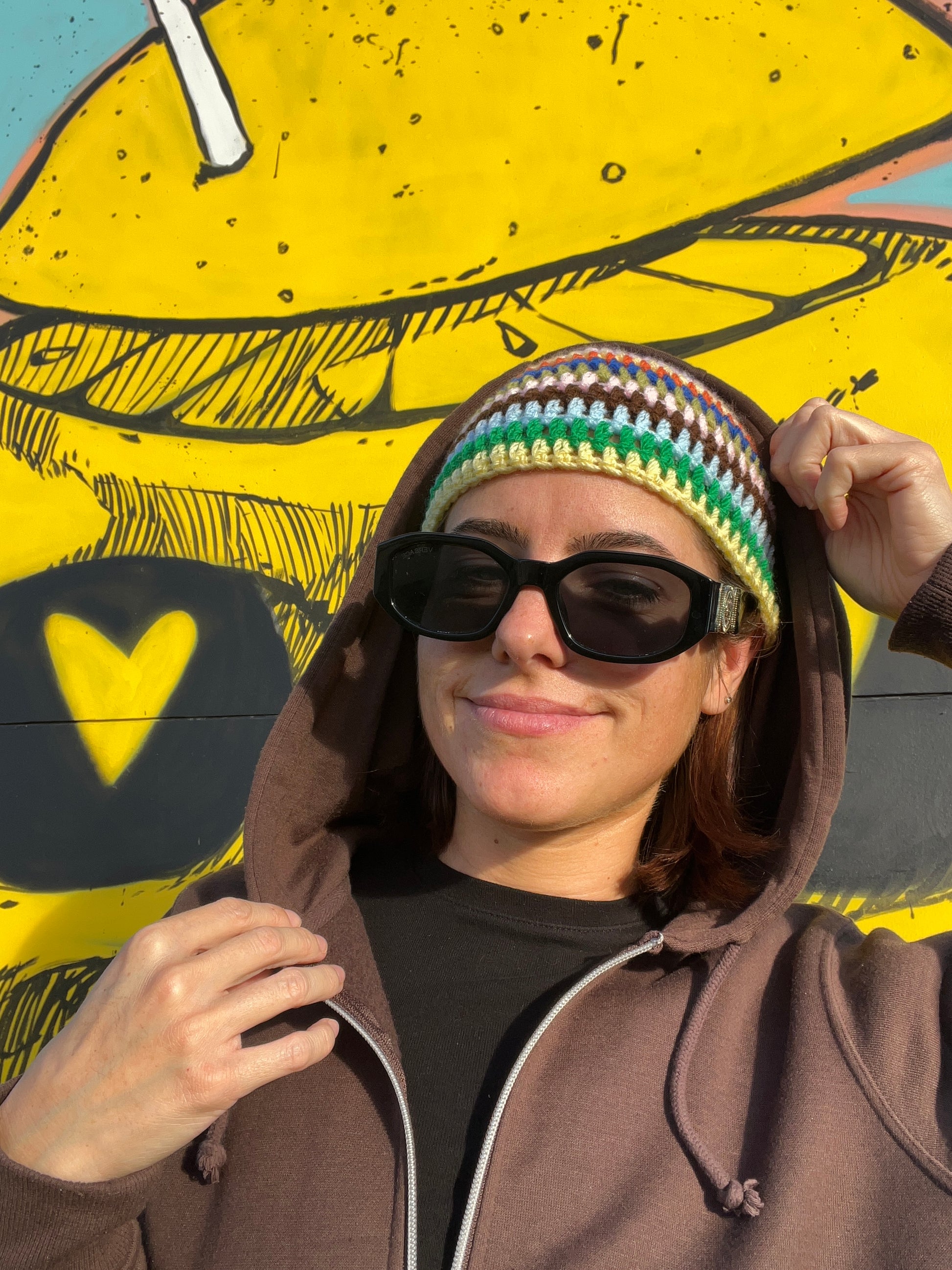 Stripus – Beanie crochet rayé unisexe tendance, fait main avec un motif  multicolore