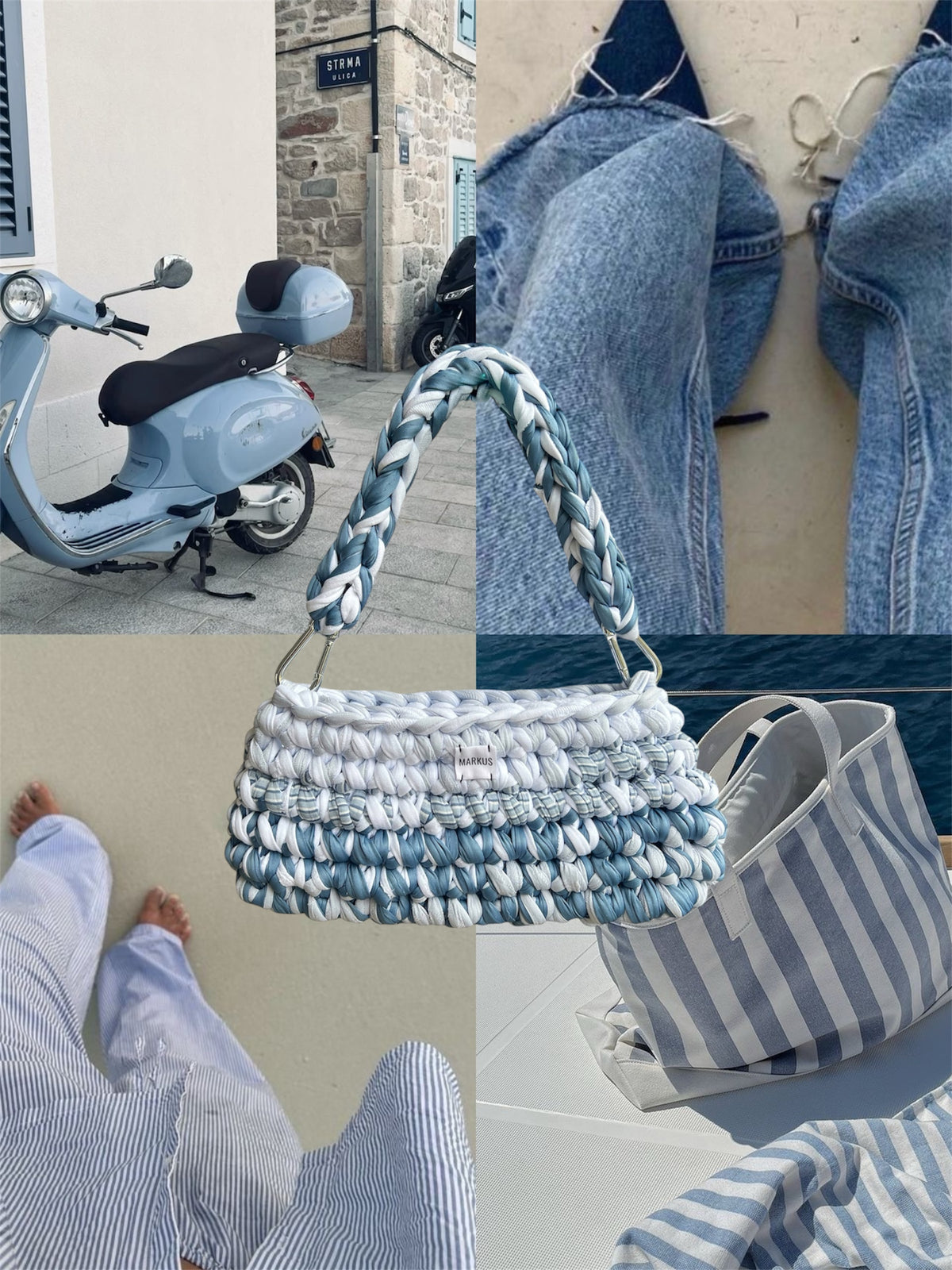 Sac au crochet réalisé avec du fil Trapilho recyclé